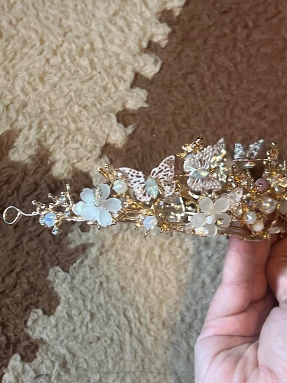 Women's Gold and White tiaras